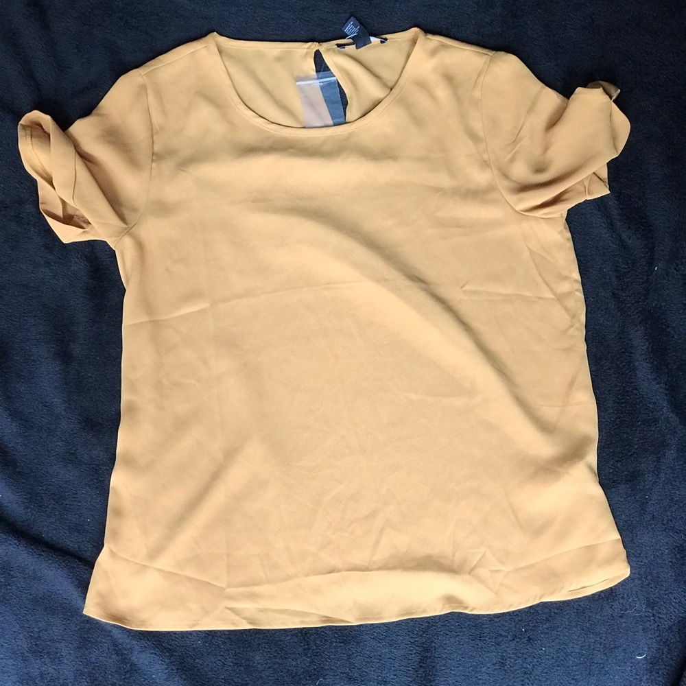 A deep yellow short sleeve blouse